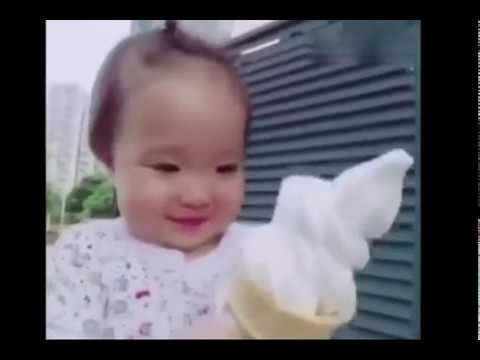 パパにアイスをガッツリ食べられた中国の赤ちゃんの反応www